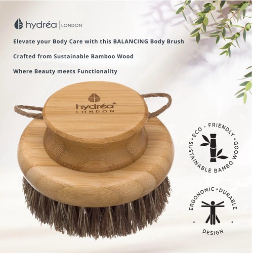 Hydrea London Bamboo Balancing Body Brush with Combination Bristle