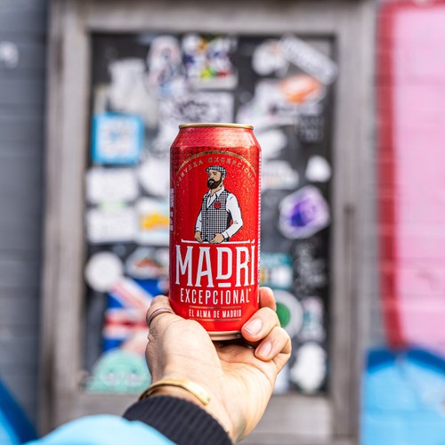 Madri Excepcional Premium Lager Beer Can