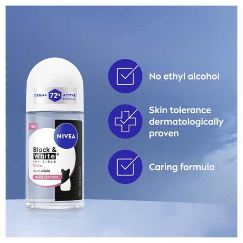 NIVEA Black & White Original Anti-Perspirant Deodorant Roll-On
