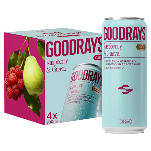 Goodrays CBD Drinks - Raspberry & Guava