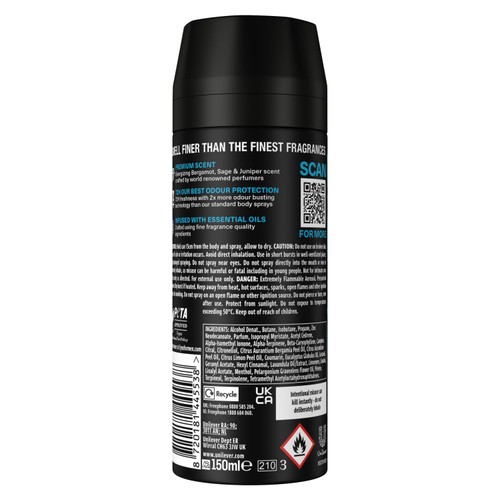 Lynx Fine Fragrance Collection Premium Deodorant Bodyspray Aqua Bergamot