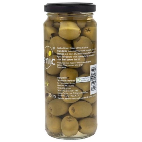 Hellenic Sun Pitted Jumbo Green Olives