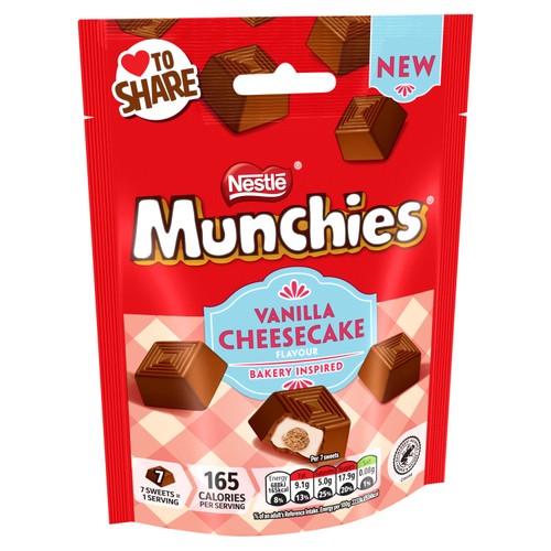 Munchies Vanilla Cheesecake Flavour Chocolate Sharing Bag