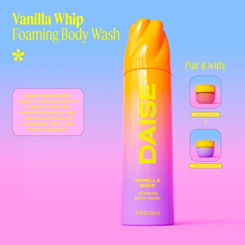 DAISE Foaming Body Wash in Vanilla Whip, Ultra Hydrating for Skin