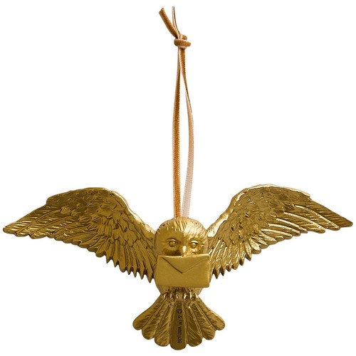 M&S Harry Potter Hedwig Decoration, Gold Mix