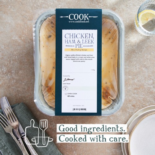 COOK Chicken, Ham & Leek Pie for 4