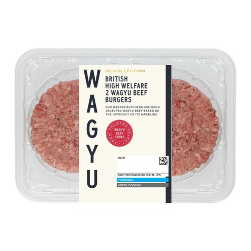 M&S Collection Master Grill 2 Wagyu Burgers