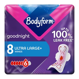 Bodyform Total Protection Ultra Night Sanitary Towels Wings 8 pack