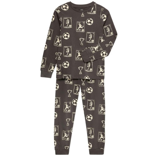 M&S Kids Football Core Essentials PJ, 3-4 Y, Green Mix