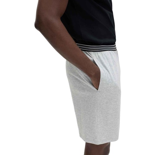 M&S Mens Pure Cotton Jersey Pyjama Shorts, S, Grey Mix