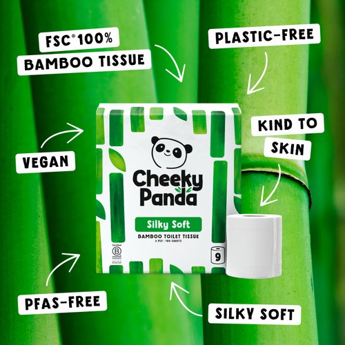 Cheeky Panda Silky Soft Bamboo Toilet Paper