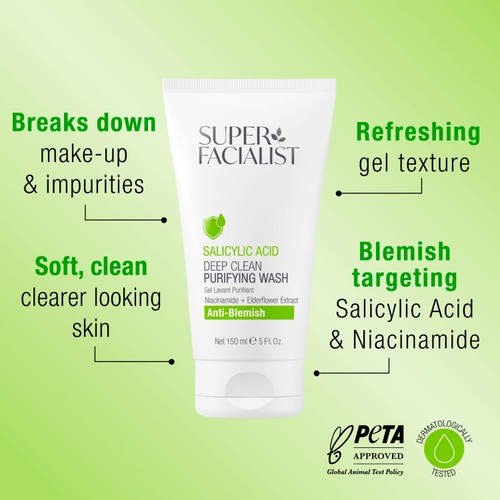 Super Facialist Salicylic Acid Anti Blemish Purifying Cleansing Wash
