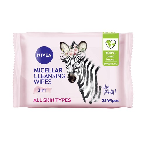 NIVEA Biodegradable 3 in 1 Micellair Micellar Cleansing Face Wipes