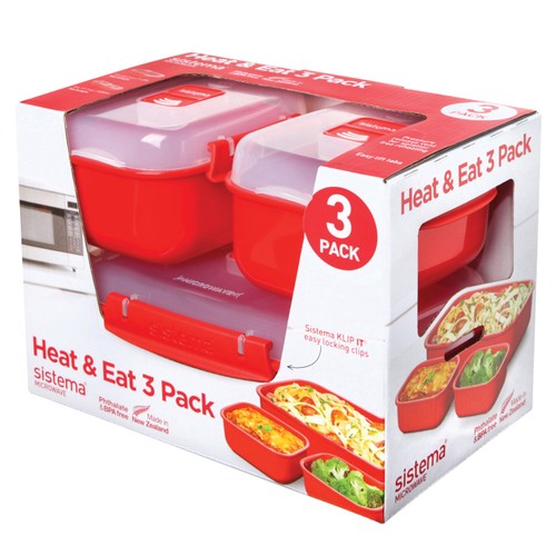 Sistema Microwave Heat & Eat Container Set 3 Pack