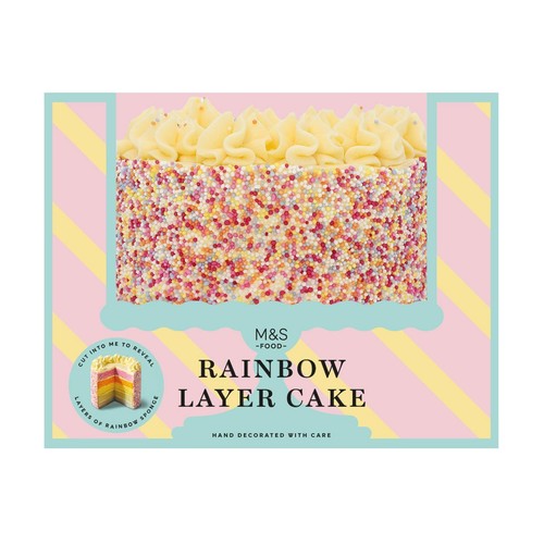 M&S Rainbow Layer Cake