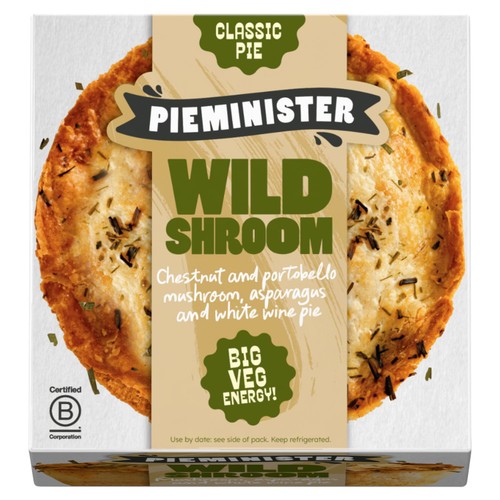 Pieminister Wild Shroom Pie with Mushroom, Asparagus & Cream