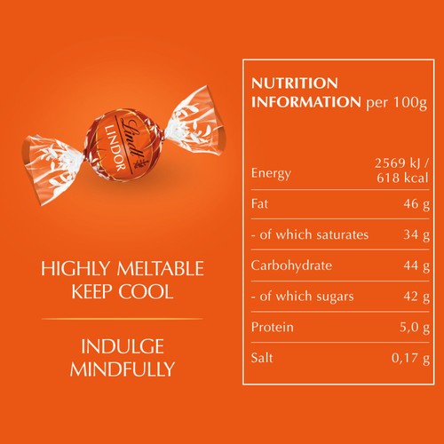 Lindt Lindor Blood Orange Milk Chocolate Truffles Box