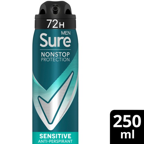 Sure Men 72hr Nonstop Protection Sensitive Antiperspirant Deodorant