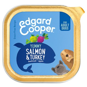 Edgard & Cooper Grain Free Adult Wet Dog Food Salmon & Turkey 150g
