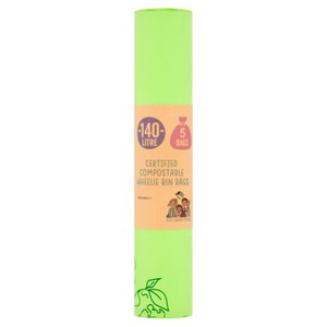 Eco Green Living Certified Compostable 140L Wheelie Bin Bags