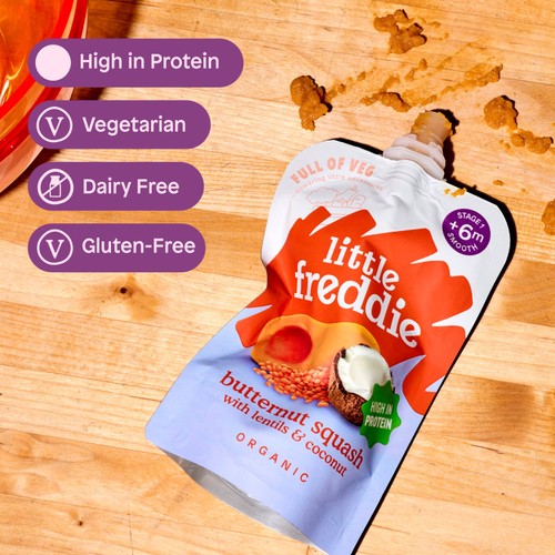 Little Freddie Organic Butternut Squash Baby Food Pouch 6+ Months