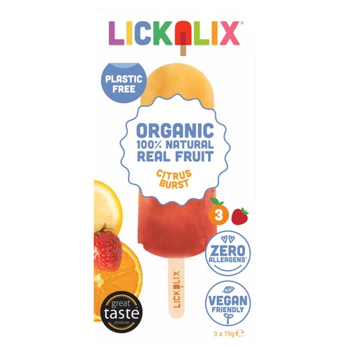 Lickalix & Mr Men Organic Citrus Burst Ice Lollies