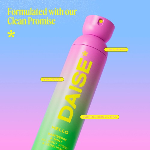 DAISE Hello All Body Spray & Deodorant in Raspberry & Mint 