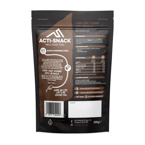 Acti-Snack Keto Dark Choc Almond Granola
