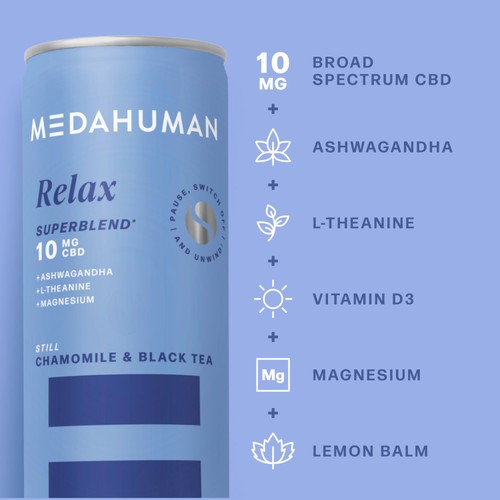 Medahuman Relax CBD Drink Chamomile & Black Tea
