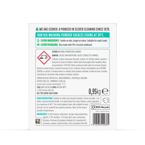 Ecover Concentrated Bio Laundry Powder 19 Washes