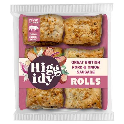 Higgidy 6 Great British Pork & Onion Sausage Rolls