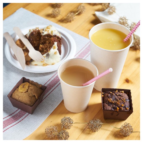 Large Brown Bio Bagasse Cups