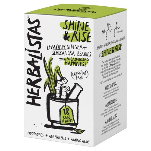 Herbalistas Shine & Rise Herbal Tea with Lemongrass, Ginger & Schizandra