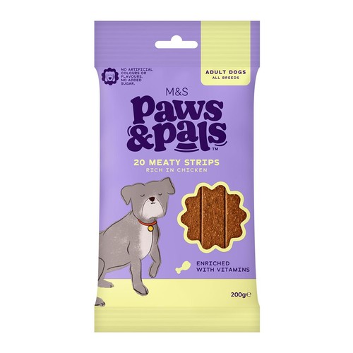 M&S Paws & Pals Meaty Strips with Chicken Dog Treats