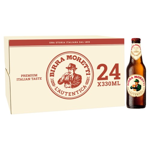 Birra Moretti Lager Beer Bottles