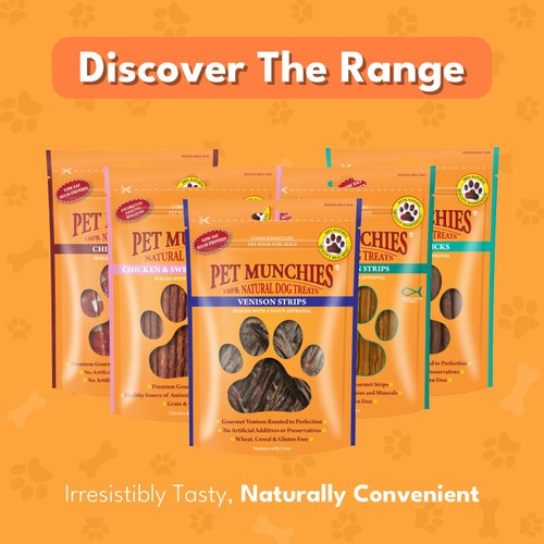 Pet Munchies 100% Natural Strips Venison Dog Treats
