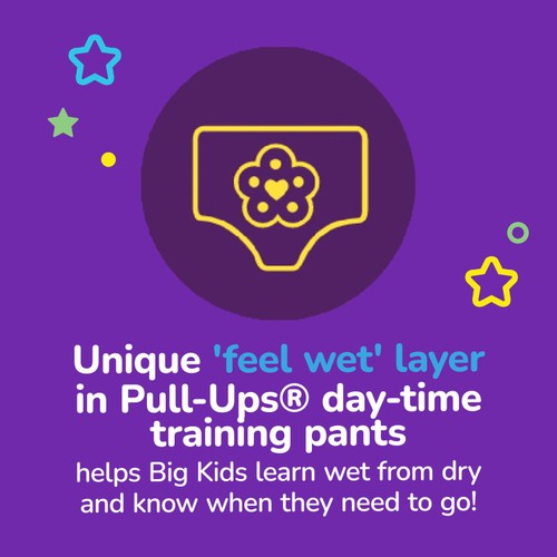 Huggies Pull-Ups Day Time Unisex Training Nappy Pants Size 7 - 18 Pants