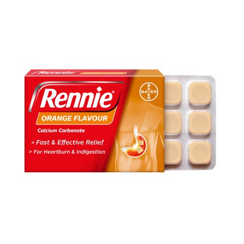 Rennie Orange Heartburn & Indigestion Relief Tablets