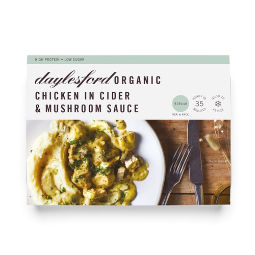 Daylesford Organic Chicken in Cider & Mushroom Sauce with Mashed Potato