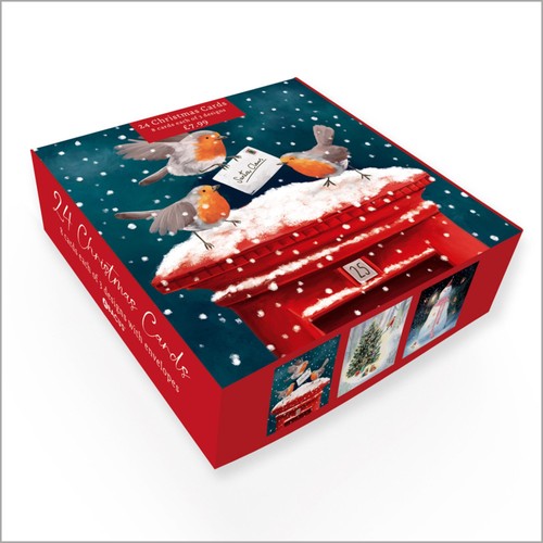 Robins Bumper Box Christmas Card Pack