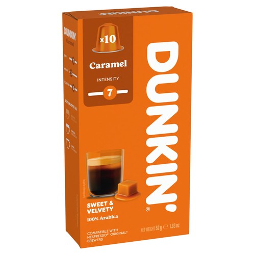 Dunkin Caramel Nespresso Compatible Coffee Pods