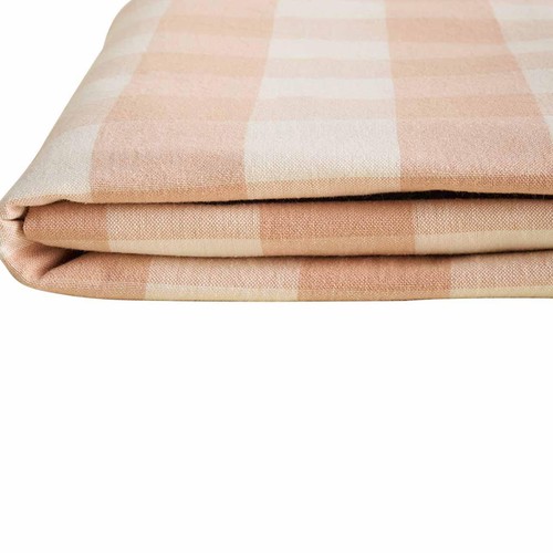 M&S Pure Cotton Gingham Tablecloth, One Size, Blush Pink