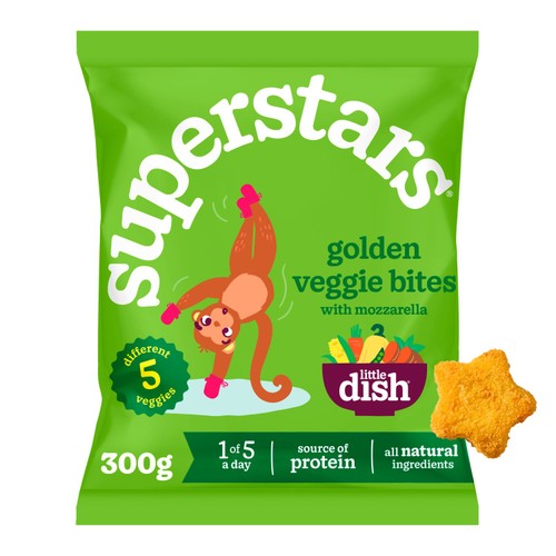 Little Dish Superstars Golden Veggie Bites with Mozzarella