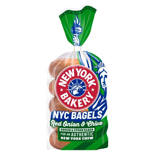 New York Bakery Red Onion & Chive Bagels