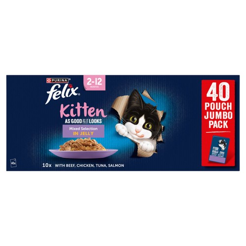 Felix As Good As it Looks Kitten Mixed in Jelly Wet Cat Food