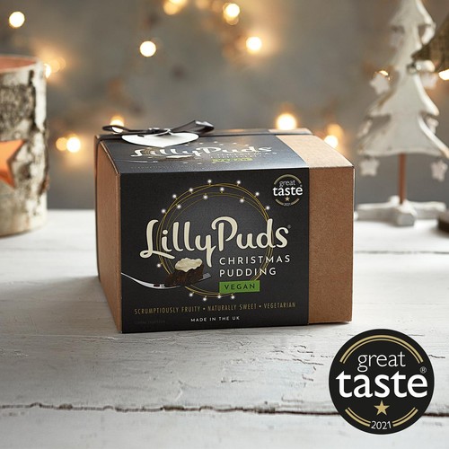 LillyPuds Premium Vegan & Gluten Free Christmas Pudding