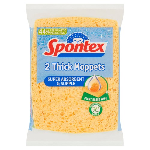 Spontex Thick Sponge Cleaning Wipes Super Absorbent