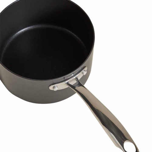 M&S Aluminium 20cm Non-Stick Saucepan, Black