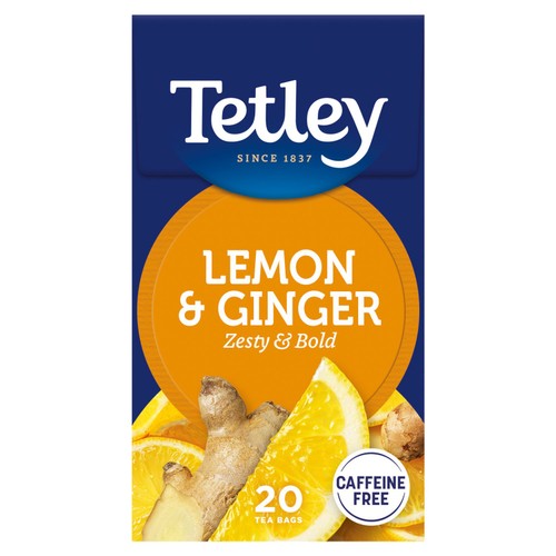 Tetley Herbal Zingy Lemon & Ginger Tea Bags