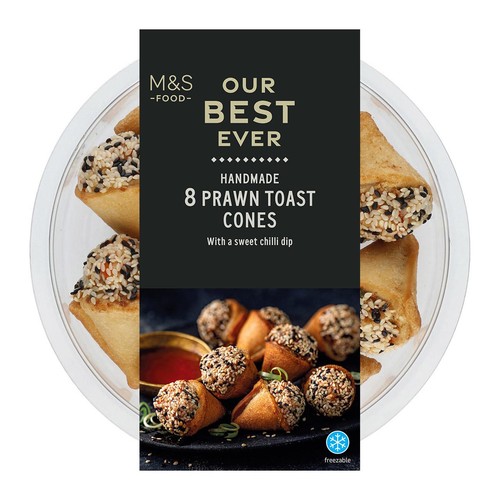 M&S Our Best Ever Handmade 8 Prawn Toast Cones